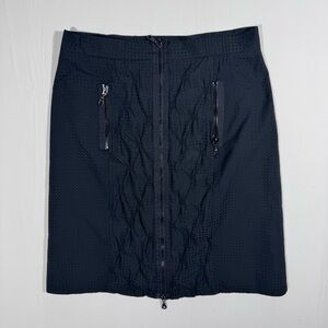 Women Mini Textured Skirt Size 8 Black Zip Front‎ Dark Academia Goth Whimsigoth